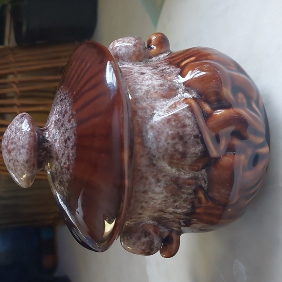 Vintage Mushroom Pottery Cream and Sugar Set - Picture 2 of 9